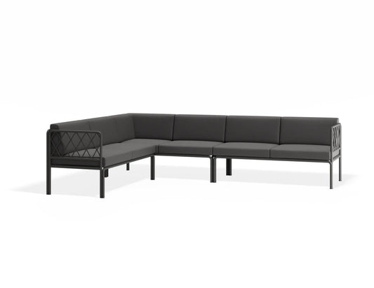 Seville Config C Corner Sofa - Charcoal - Outdoor