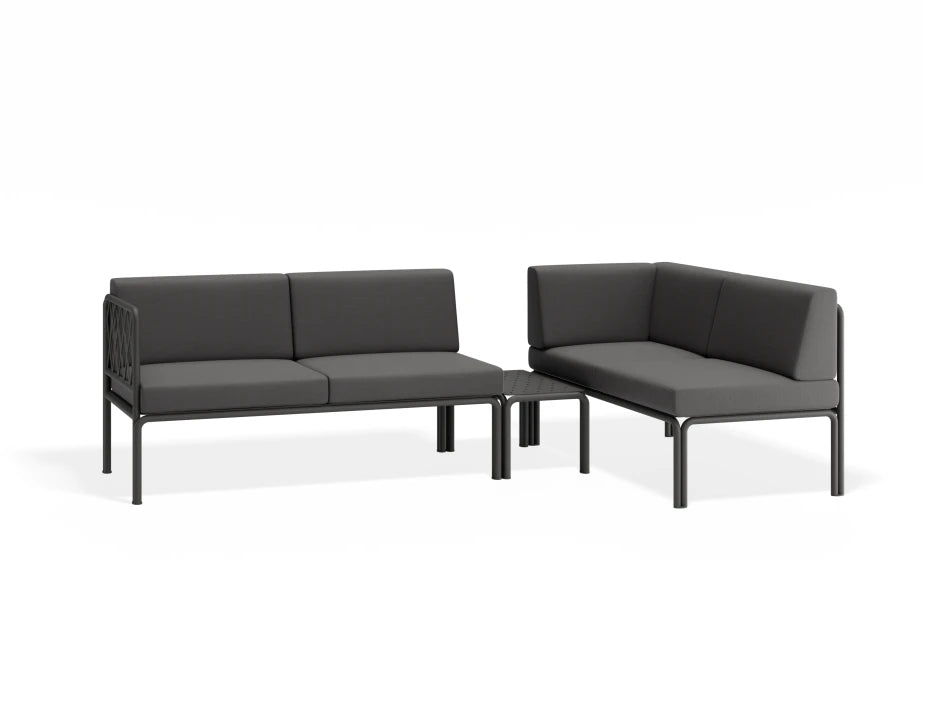Seville Config G Corner Sofa - Charcoal - Outdoor
