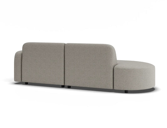 Atticus Modular Sofa - Config F or G Curved Open End - Oyster Grey