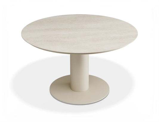 Loma LOW Dining Table Latte 120cm - Outdoor - Dune Ceramic Top