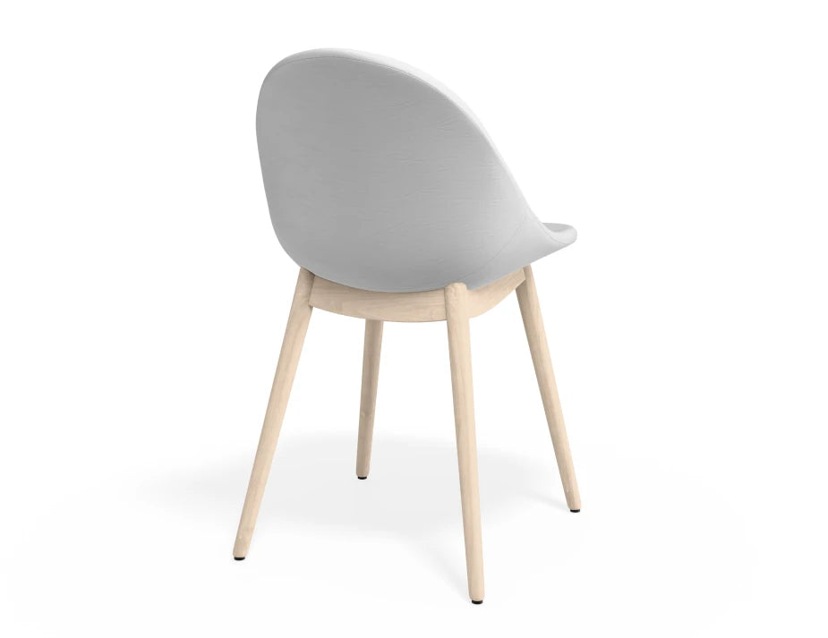Pebble Chair White Upholstered Vintage Seat