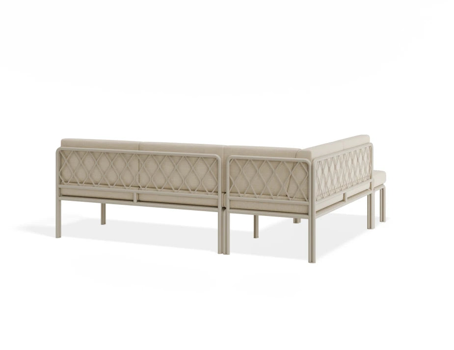 Seville Config H Corner Sofa - Latte - Outdoor
