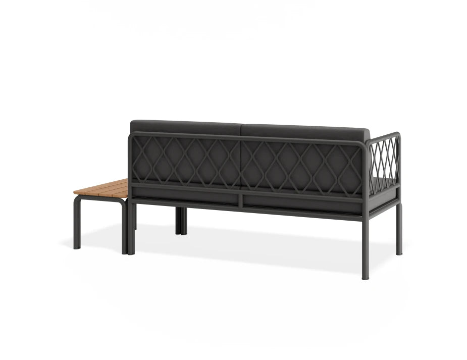 Seville Config E - 2 Seater Sofa - Charcoal - Outdoor