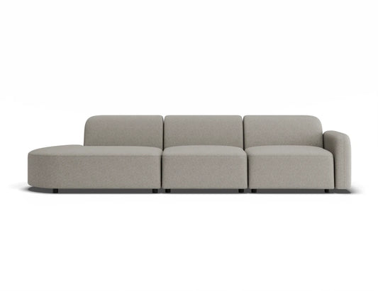 Atticus Modular Sofa - Config H or I Curved Open End - Oyster Grey