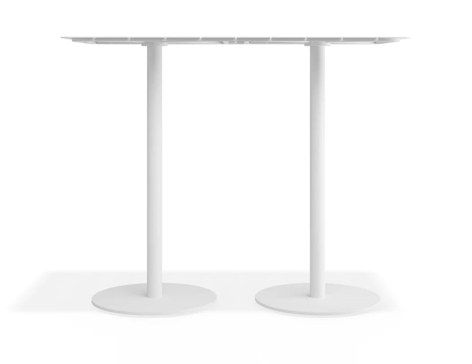 Roku Rectangle High Bar Table - Outdoor - White