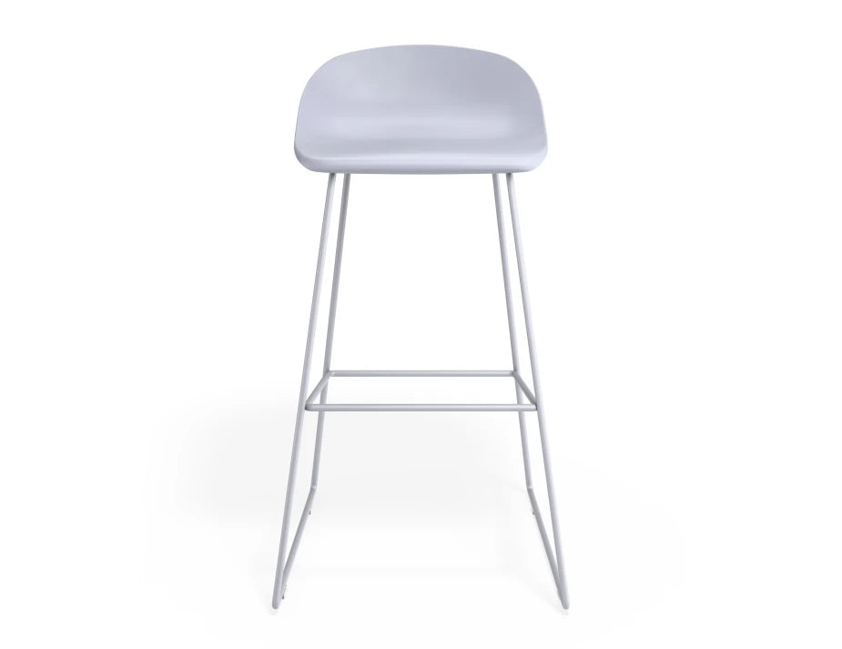 Pop Stool - Powder Blue Frame and Shell Seat