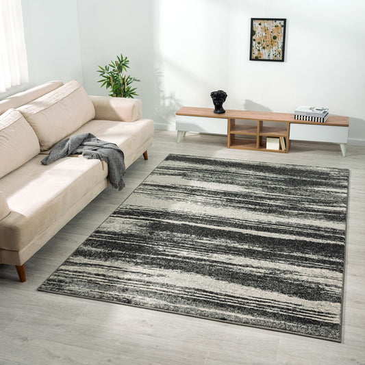 Astor 481 Charcoal Abstract Rug