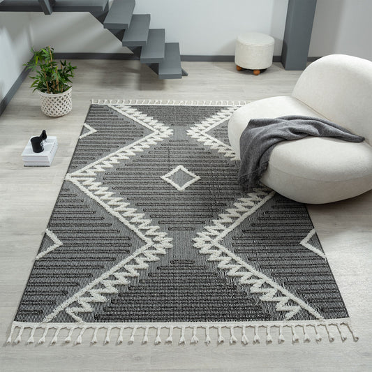 Cottage 544 Ash Geometric Rug