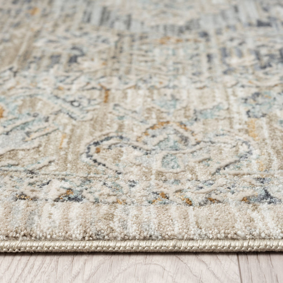 Aubrey 6753 Taupe Abstract, Traditional Hallway Runner
