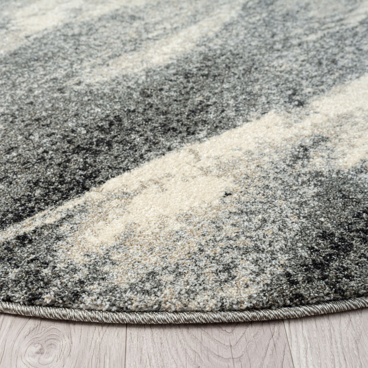 Astor 483 Ash Abstract Round Rug