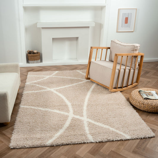 Plushy 382 Fawn Shaggy Rug