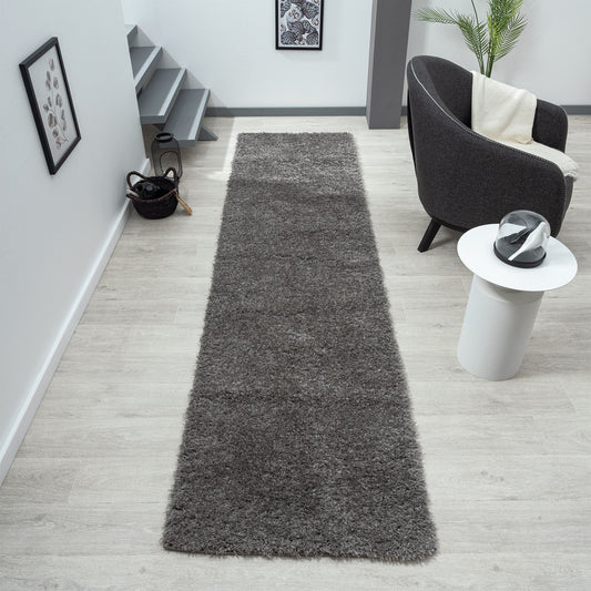 Fleecy 395 Ash Shaggy Hallway Runner