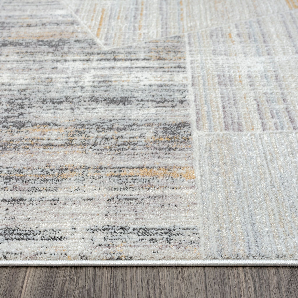 Easton 468 Slate Abstract, Transitional Hallway Runner
