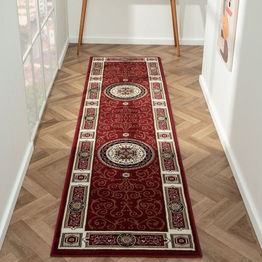 Estate 511 Red Traditional, Classic Hallway Runner