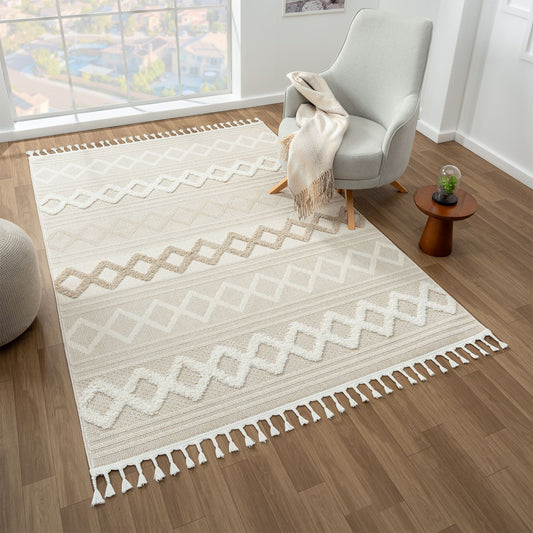 Cottage 542 Fawn Geometric Rug