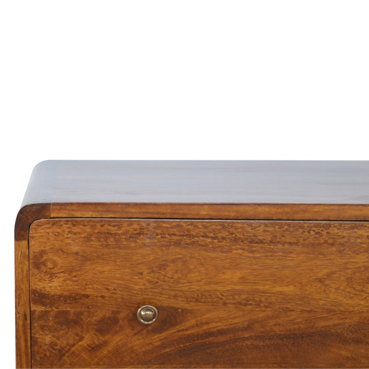Curved Chestnut Chest of Drawers 80cm