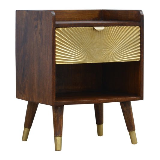 Manila Gold Chestnut Bedside 58cm