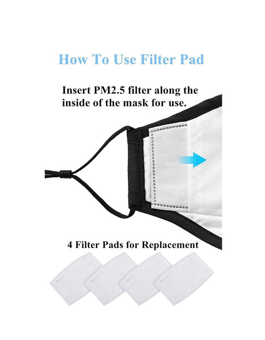 Adult Face Mask w/ 2 Filters Black - Made in Vietnam
