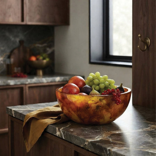 Urban Attitude INDI Medium Bowl Height 12cm, Width 26cm, Length 26cm - Burnt Amber