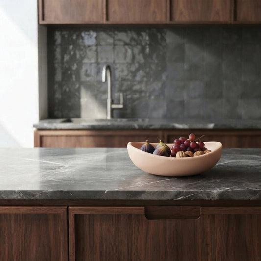 Urban Attitude JADE Medium Bowl Height 8cm highest, 5cm lowest, Width 27cm, Length 28cm - Stone Ivory