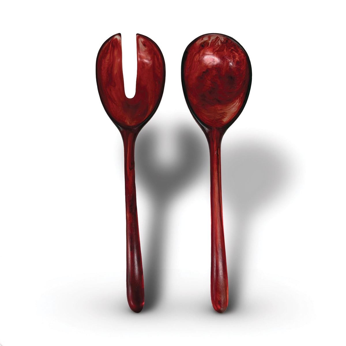 Urban Attitude LILA Large Paired Servers Length 30cm, Width 7.5cm (Spoon) - Berry Red