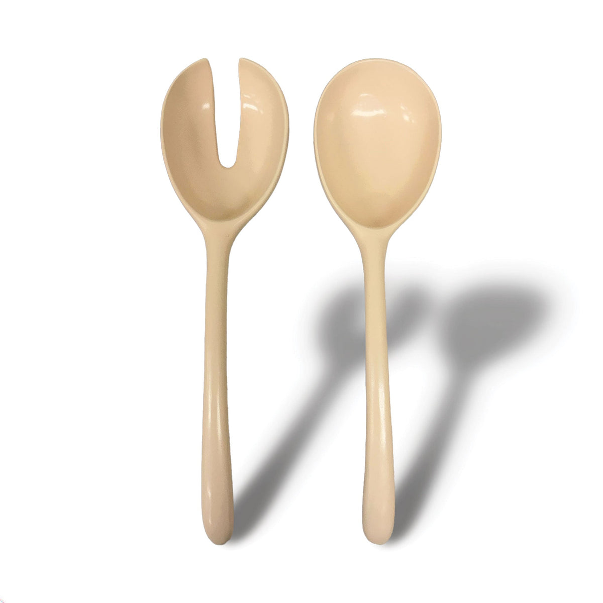 Urban Attitude LILA Large Paired Servers Length 30cm, Width 7.5cm (Spoon) - Stone Ivory