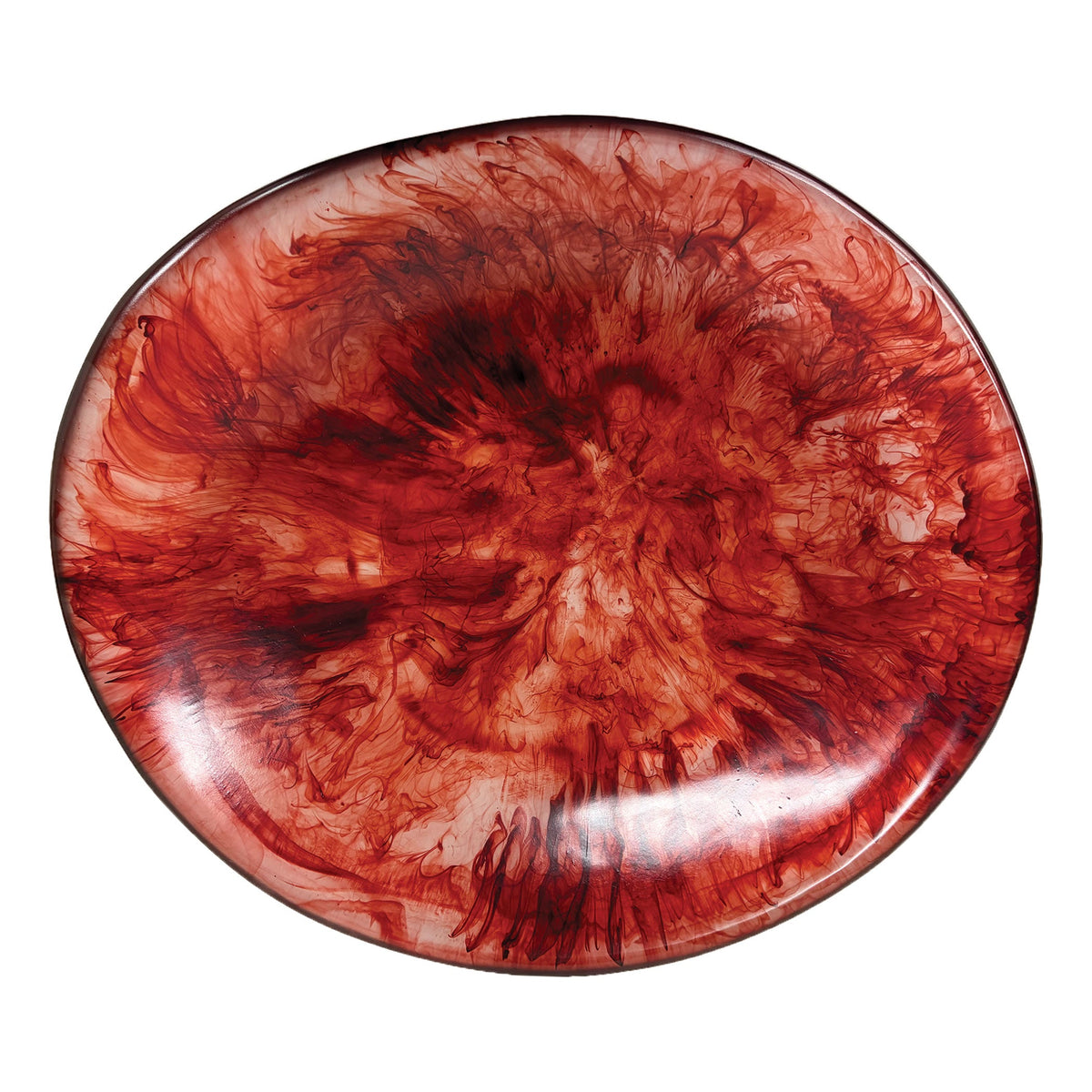 Urban Attitude SHAY Extra Large Bowl Height 6cm lowest 12cm highest by Width 52.5cm x 60cm - Berry Red