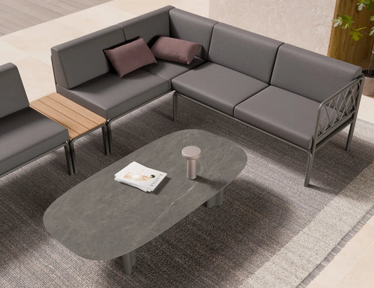 Vela Coffee Table - Outdoor - Charcoal - Basalt Ceramic Top