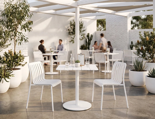 Roku Cafe Table - Outdoor - White
