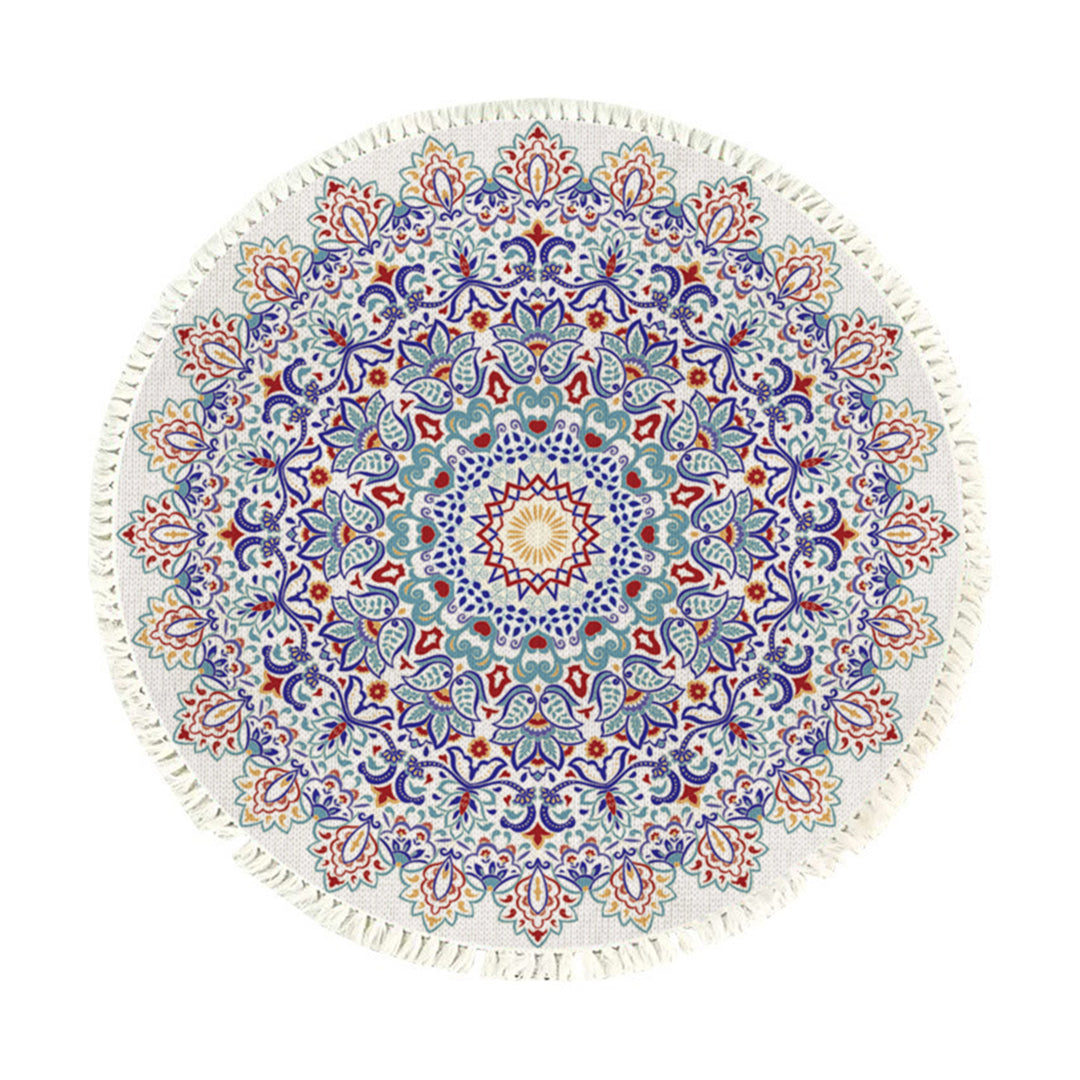 Thick Mandala Round Rug 120cm - Design 2