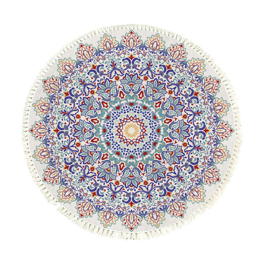 Thick Mandala Round Rug 120cm - Design 2