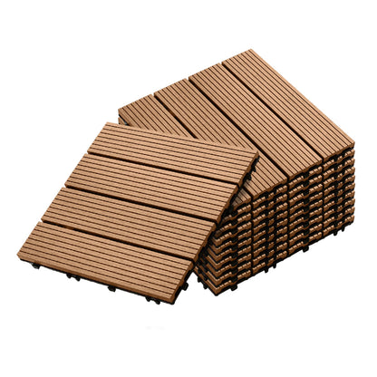Bulk 11 Coffee Composite Interlocking Decking Tiles