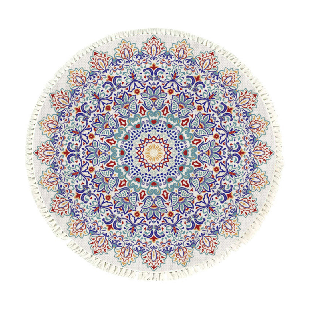 Mandala Area Rug 120cm for Living Room & Bedroom - Design 2