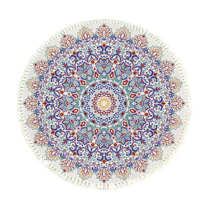 Mandala Area Rug 120cm for Living Room & Bedroom - Design 2