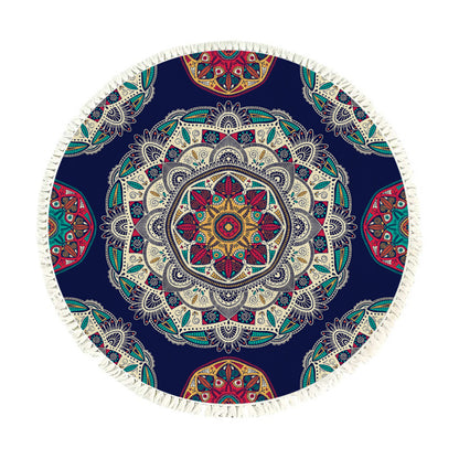 Boho Geometric Round Rug 90cm