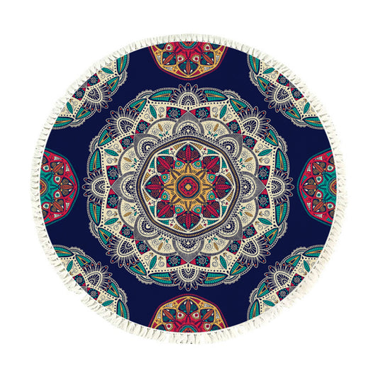 Boho Geometric Round Rug 90cm