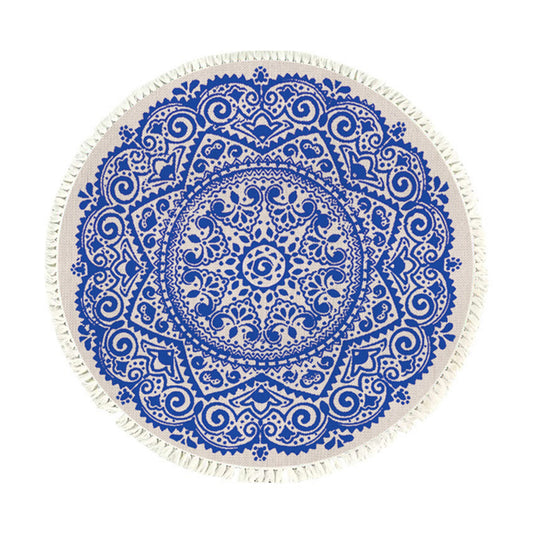 Indian Mandala Round Tapestry Rug 120cm