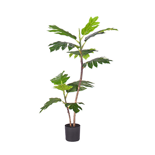 Artificial Split-Leaf Philodendron Tree 2-Trunk 90cm