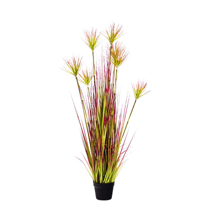 Artificial Papyrus Plant Purple-Red 120cm