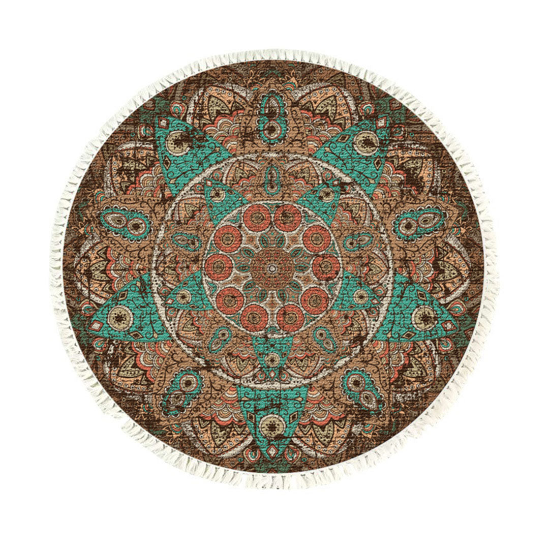 Thick Mandala Round Rug 90cm