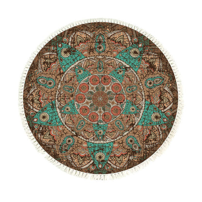 Thick Mandala Round Rug 90cm