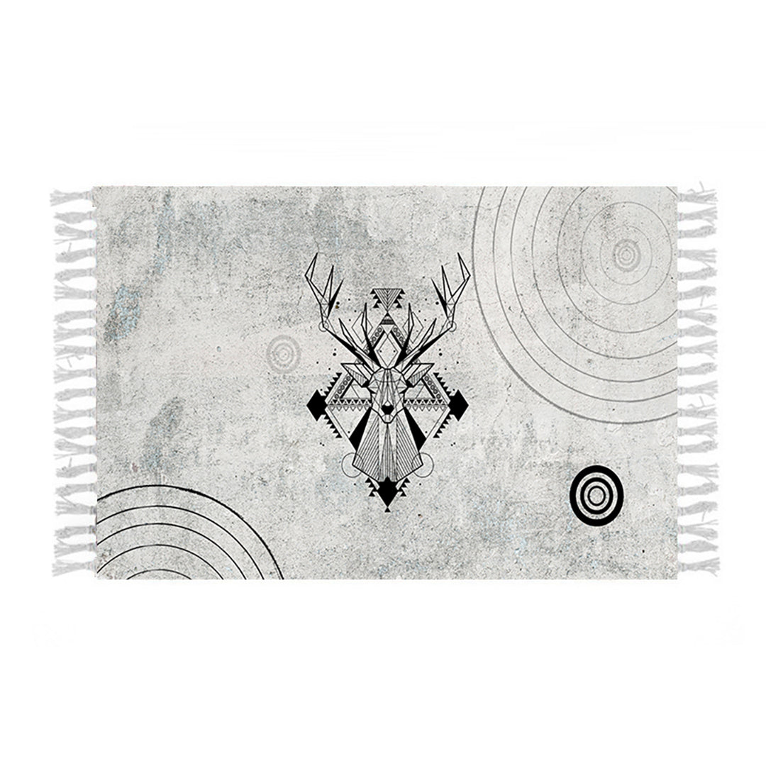 Woven Minimalist Tassel Area Rug 90x180cm