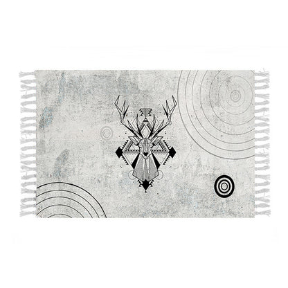 Woven Minimalist Tassel Area Rug 90x180cm