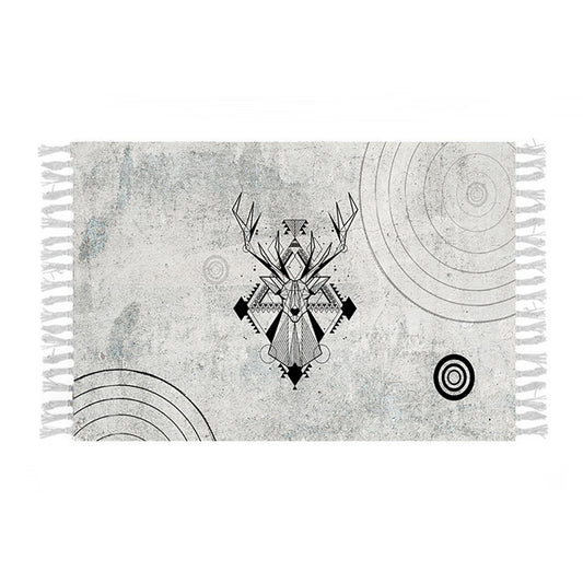 Woven Minimalist Tassel Area Rug 90x180cm