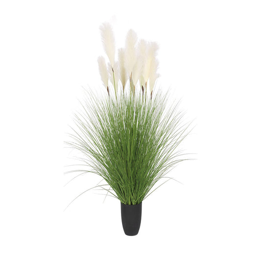 Artificial Potted Bulrush Reed Grass 110cm