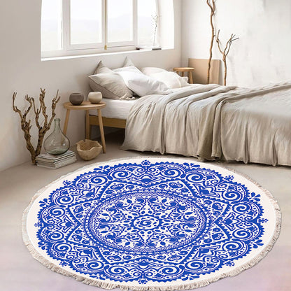 Indian Mandala Round Tapestry Rug 120cm