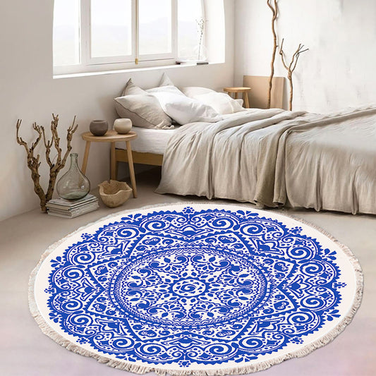 Indian Mandala Round Tapestry Rug 120cm