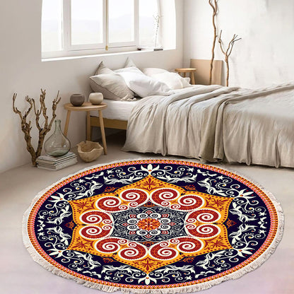 Ethnic Mandala Round Rug 90cm