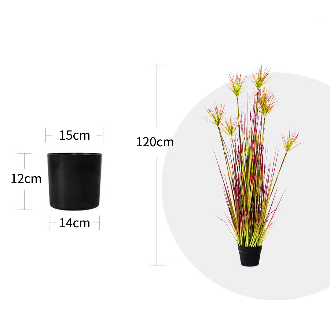 Artificial Papyrus Plant Purple-Red 120cm