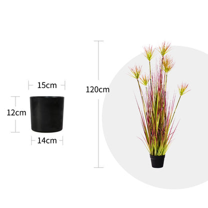 Artificial Papyrus Plant Purple-Red 120cm